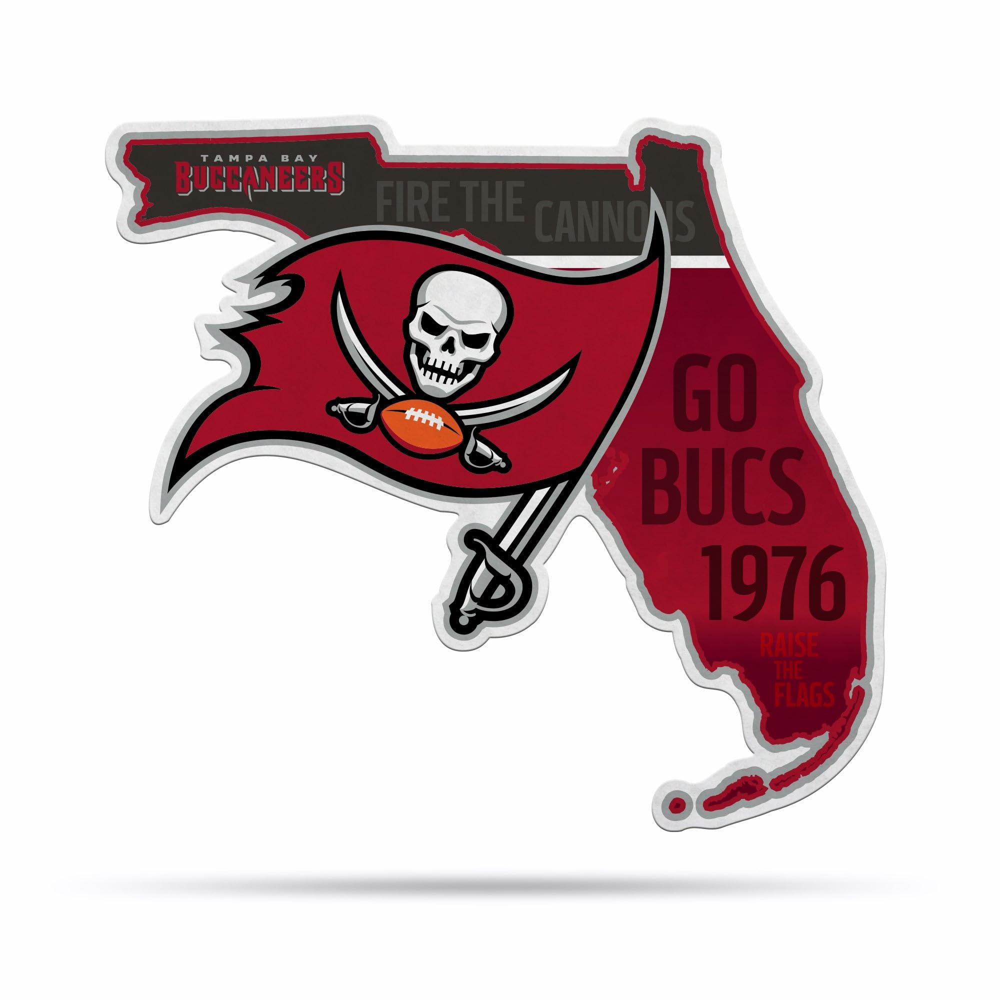 Rico Industries NFL Football State Shape Shape Cut Pennant - Home and Living Room Décor - Soft Felt EZ to Hang