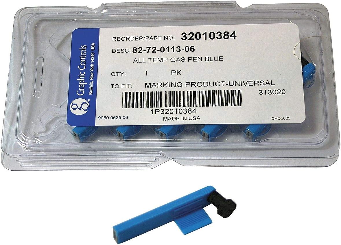 Chart Recorder Pen,Blue,PK6