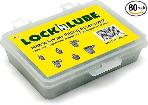 LockNLube Grease Fittings Set, Metric