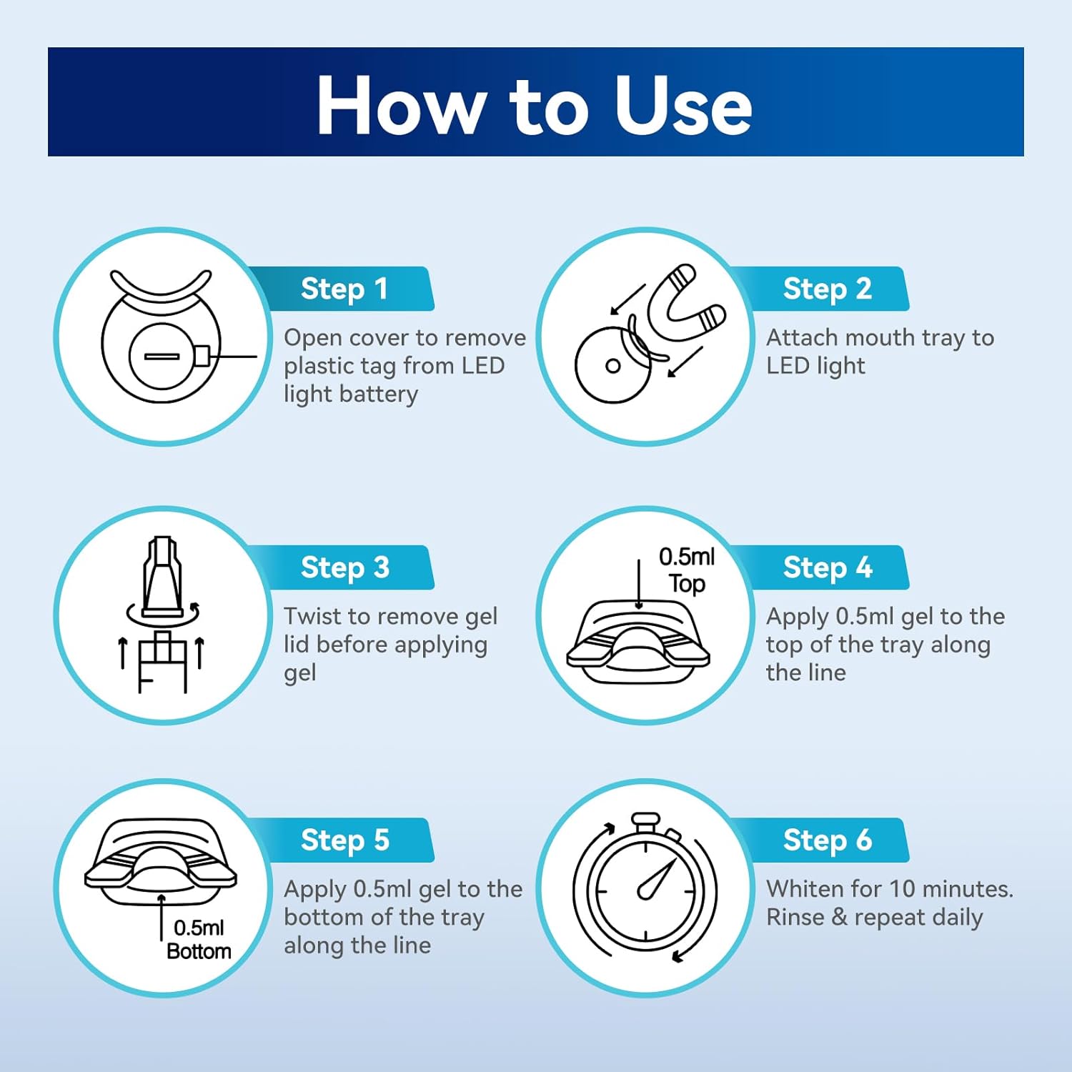 Teeth Whitening Kit, LED Accelerator Light, 35% Carbamide Peroxide Whitening Gel (3 Pcs), Dental-Grade Whitening at Home - Image 7