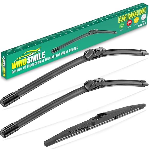 24" 18" 11" Windshield Wiper Blades Replacement for Chevy Chevrolet Trailblazer 2021 2022 2023 2024 2025 Trail Blazer Premium All Weather Front Rear Wipers Set - OEM Quality (Pack of 3)