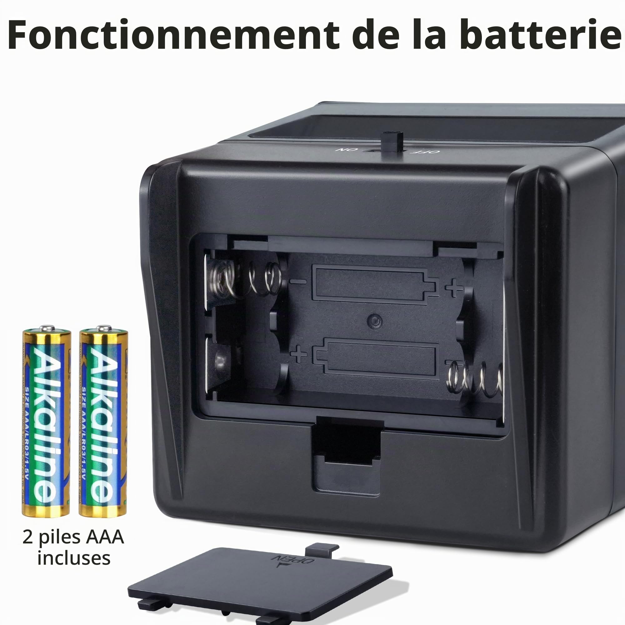 Projecteur de Diapositive et grossissement 35 mm x 2 avec éclairage LED pour Anciennes Diapositive et négatifs 35 mm (2 Piles AA incluses)