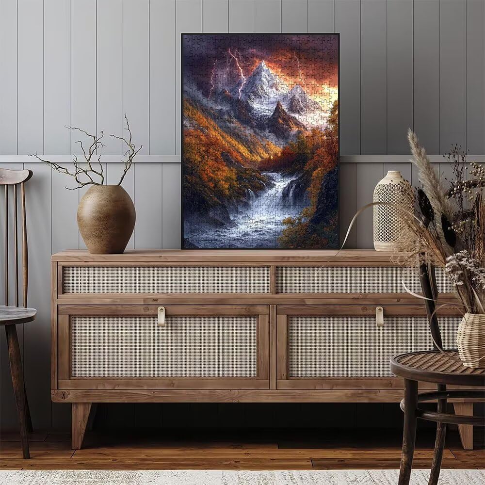 Puzzle 4000 sztuk, krajobraz wodospad puzzle dla dorosłych 4000, drewniane puzzle, klasyczne gry edukacyjne, niemożliwe wyzwanie, rodzina gier, kreatywny prezent DX0YL1-496