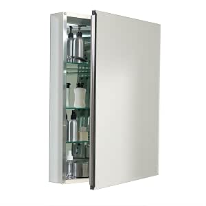 Zenna Home Bathroom Medicine Cabinet with Mirror, Frameless, Rustproof Aluminum, 24 x 30 Inches