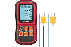 Kamtop Dual Temperature Meter w/ Two K-Type Probes