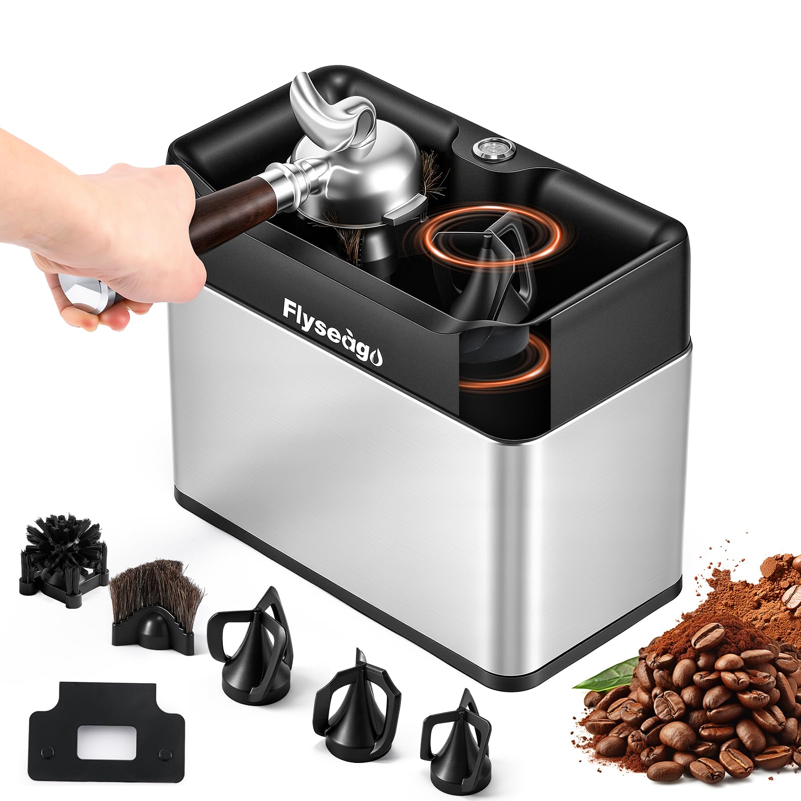 Nettoyeur automatique porte-filtre, 3 grattoirs et 2 têtes de