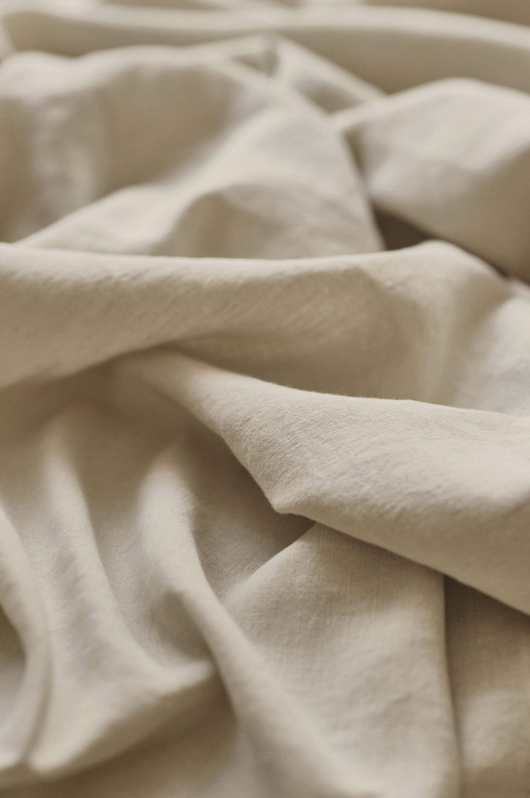 Jotex LINA Linen-Mix Multifunktionsgardine 2er-Set, Hochwertige Halbtransparente Leinen und Baumwolle Gardinen (2er-Pack) - Leinenbeige, 135 x 250cm