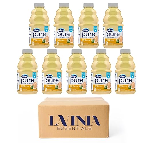 Miniatura 1 de Ocean Spray - Paquete de 9 botellas de plástico Pure Collection sin azúcar, 100% jugo puro, 32 onzas líquidas por Lavinia Essentials