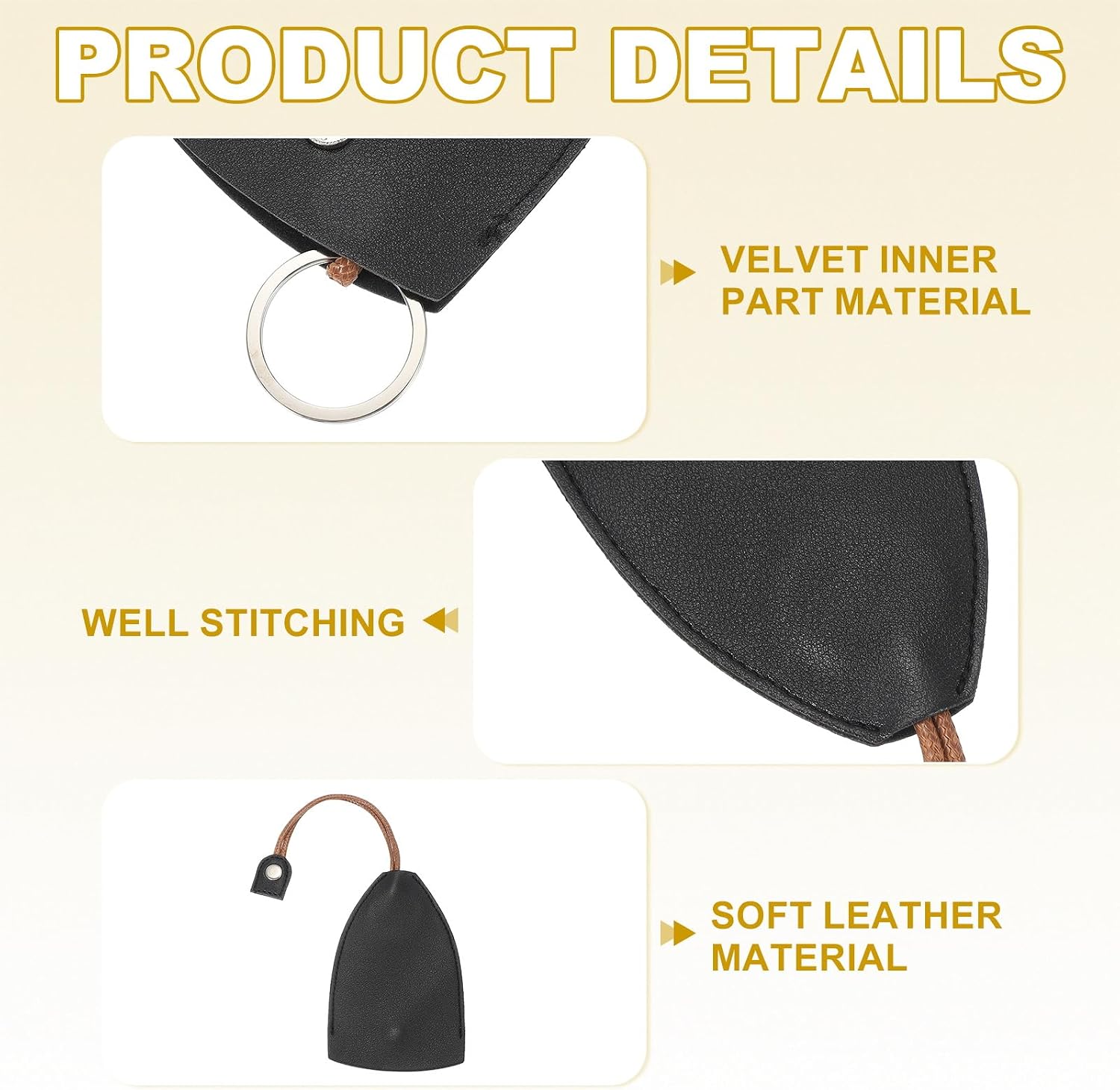 PATIKIL Car Key Case, PU Leather Key Pouch Key Fob Holder Pull Out Keychain Bag Sleeve for Car Home Keys image 4