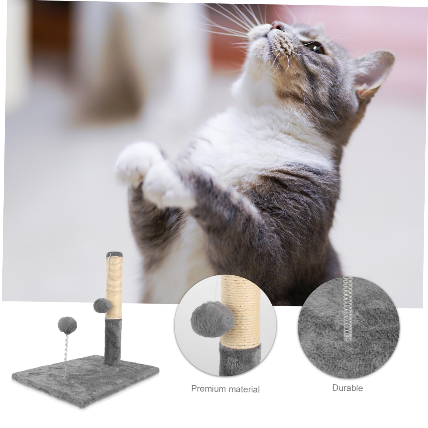 BESPORTBLE Sturdy Cat Scratching Post Cat Nest Kitten Scratcher Reusable Scratch Post