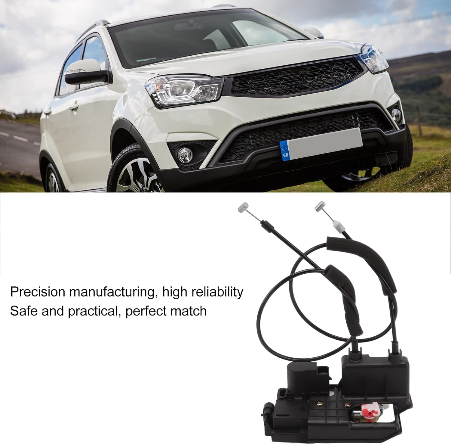 Front Right Door Lock Actuator Front Right Door Lock Actuator 7131034003 Black Replacement for Ssangyong Suv C200 Series 2.3 L Petrol