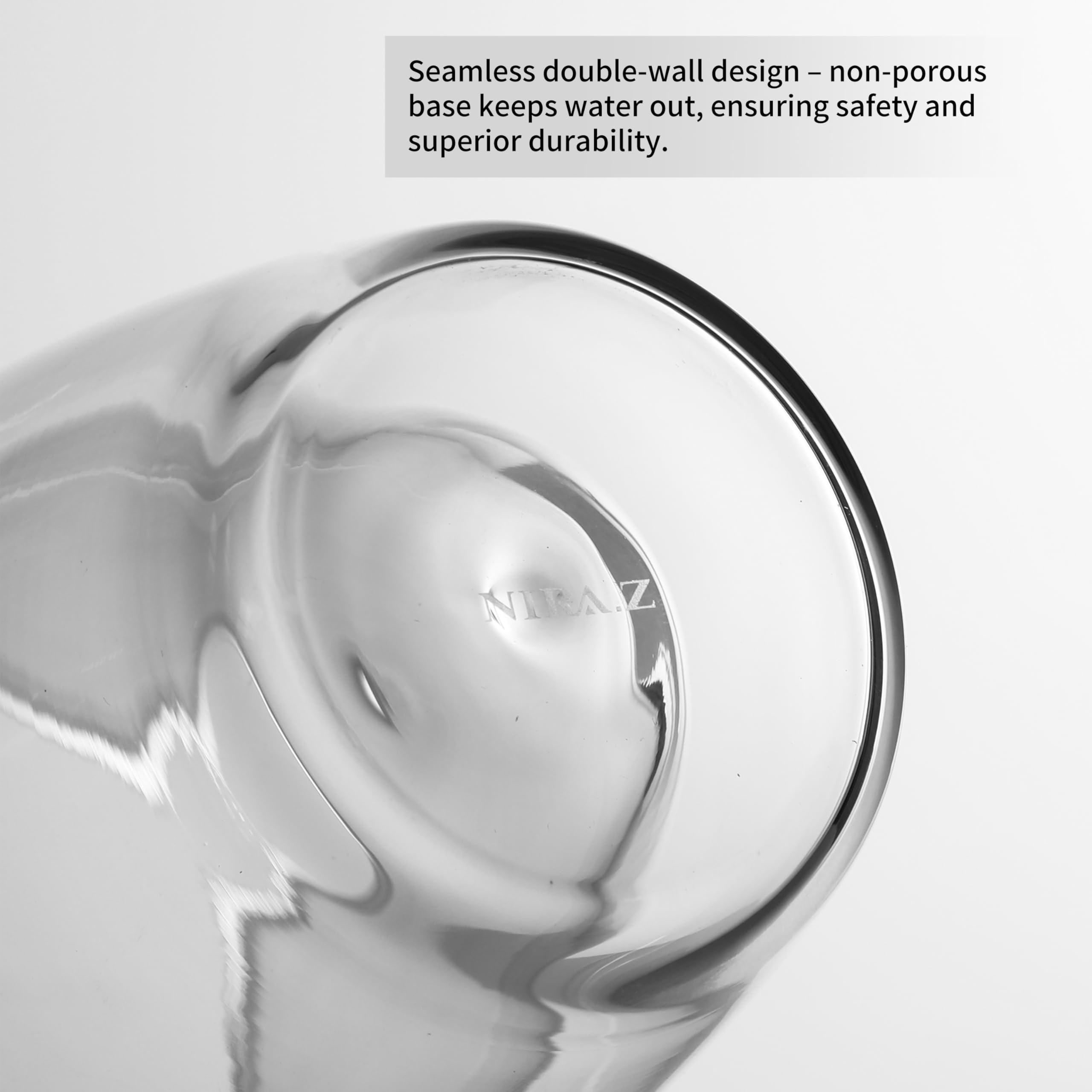 Amazon.com | NIRA.Z 2 Pack 11.6oz/343ml Double Wall Glass Coffee