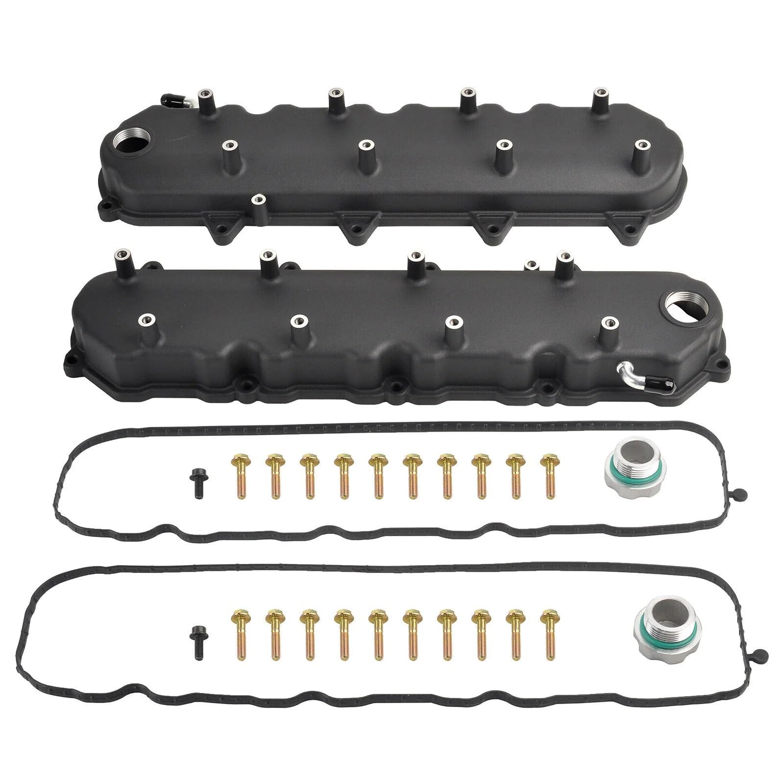 Coppa dell'olio Adatto per LT GEN V LT1 LT4 L83 L86 5.3 6.2 Parte del motore Coperchio valvola in alluminio nero con accessori per montaggio bobina Coppa dell'olio della trasmissione