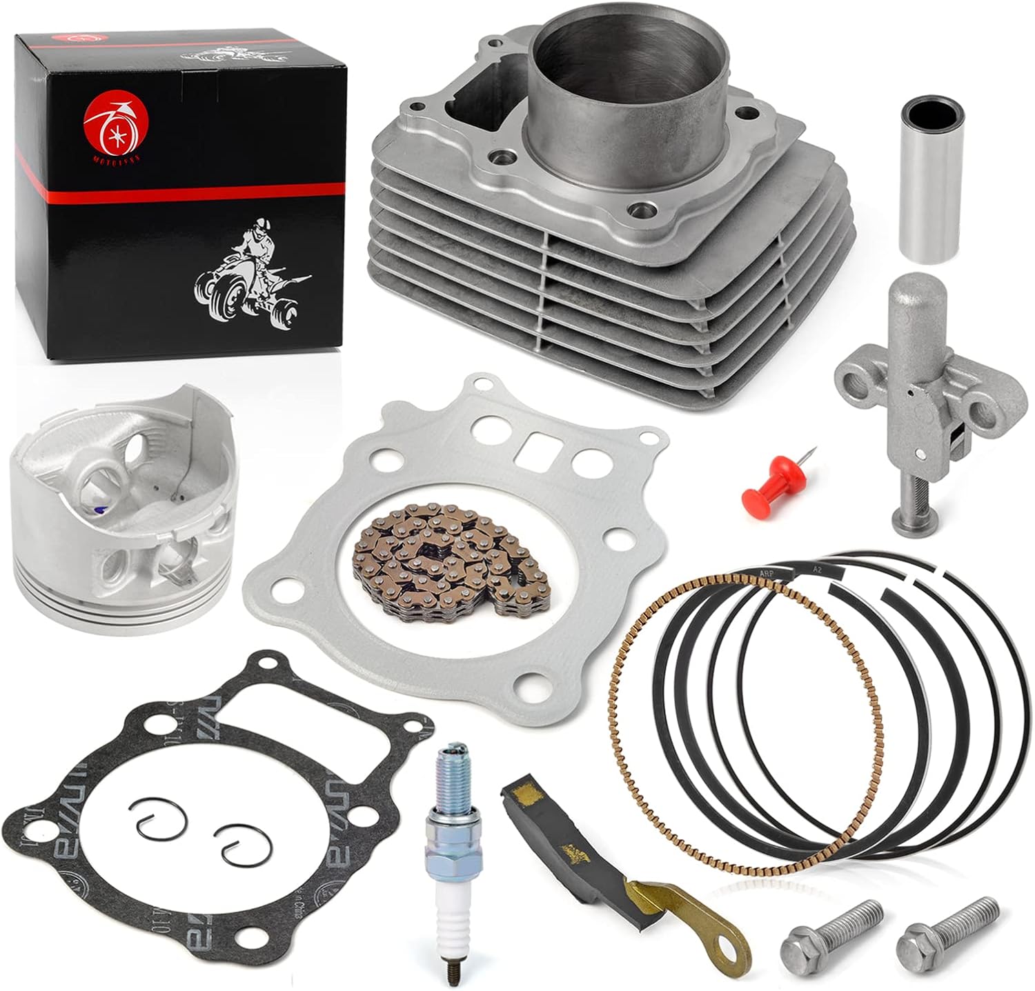 Top End Kit Cylinder Piston + Rings + Timing Chain + Tensioner + Tensioner Arm For HONDA 350ES 350S Rancher 350 TRX350 TE/TM/FE/FM 2000-2006