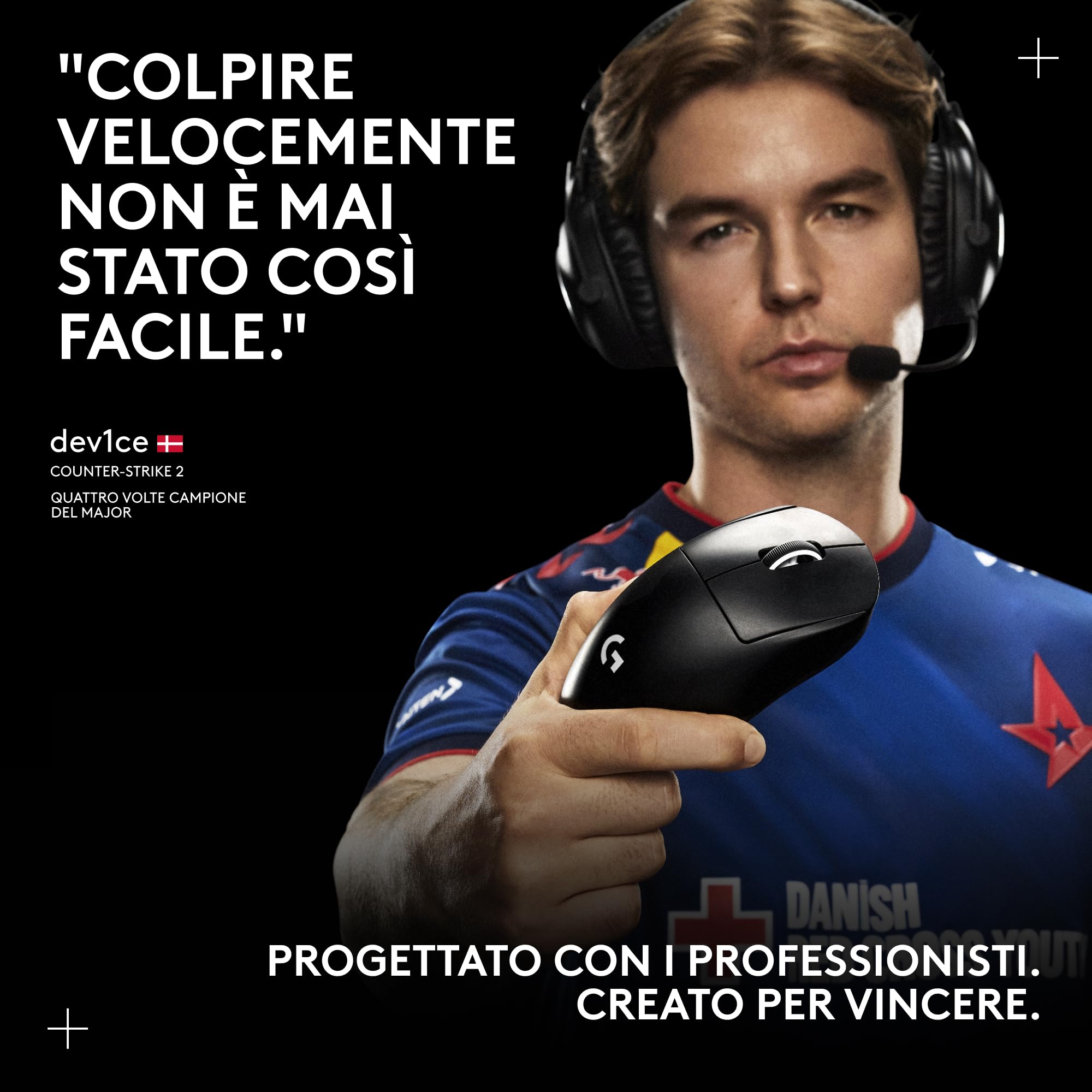 Logitech G PRO X SUPERLIGHT 2 DEX wireless gaming mouse | Für PC/Mac, 60g pro-grade, rechtshändig, 5 Tasten, USB-C, 44k DPI, bis 8 kHz Polling - Nero