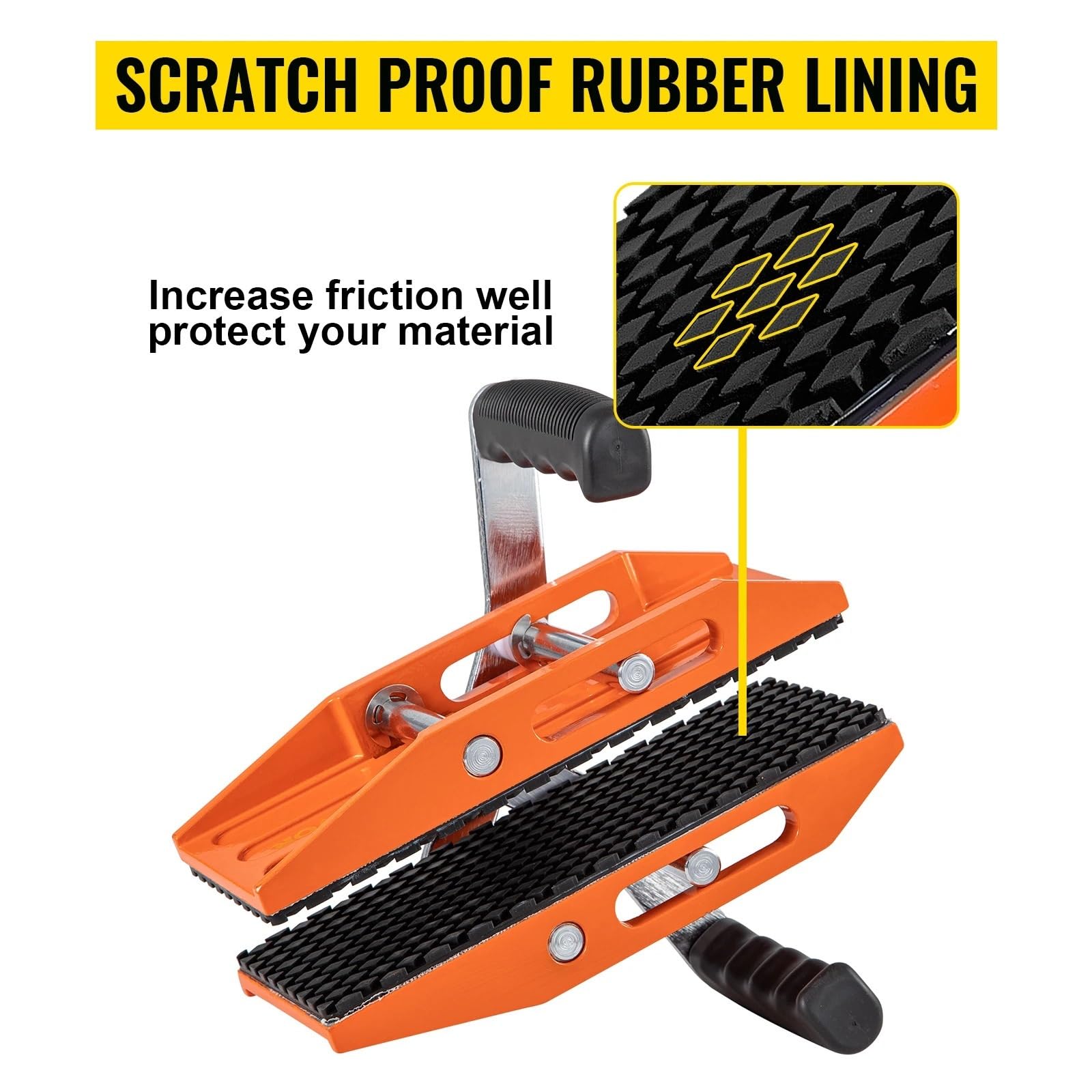 Pinze per Sollevamento Pietre 2PCS 50/60mm Granite Carrying Clamps Double Handed with Rubber Glass Stone Slab Lifting Tools for Ceramic Marble Carry(0-50MM)