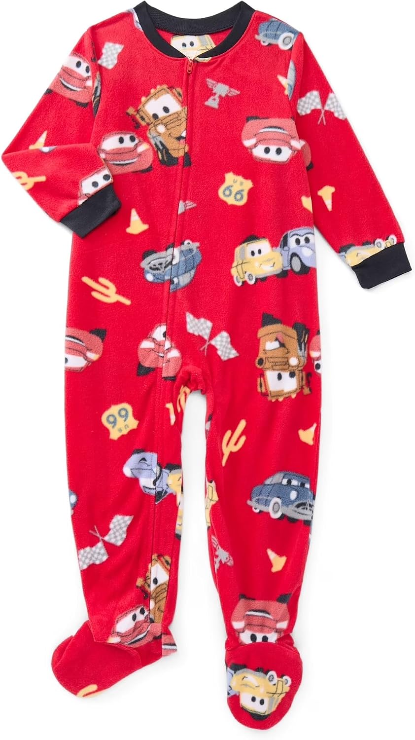 Disney Cars Toddler Unisex One Piece Sleeper Pajamas, Sizes 12M-5T