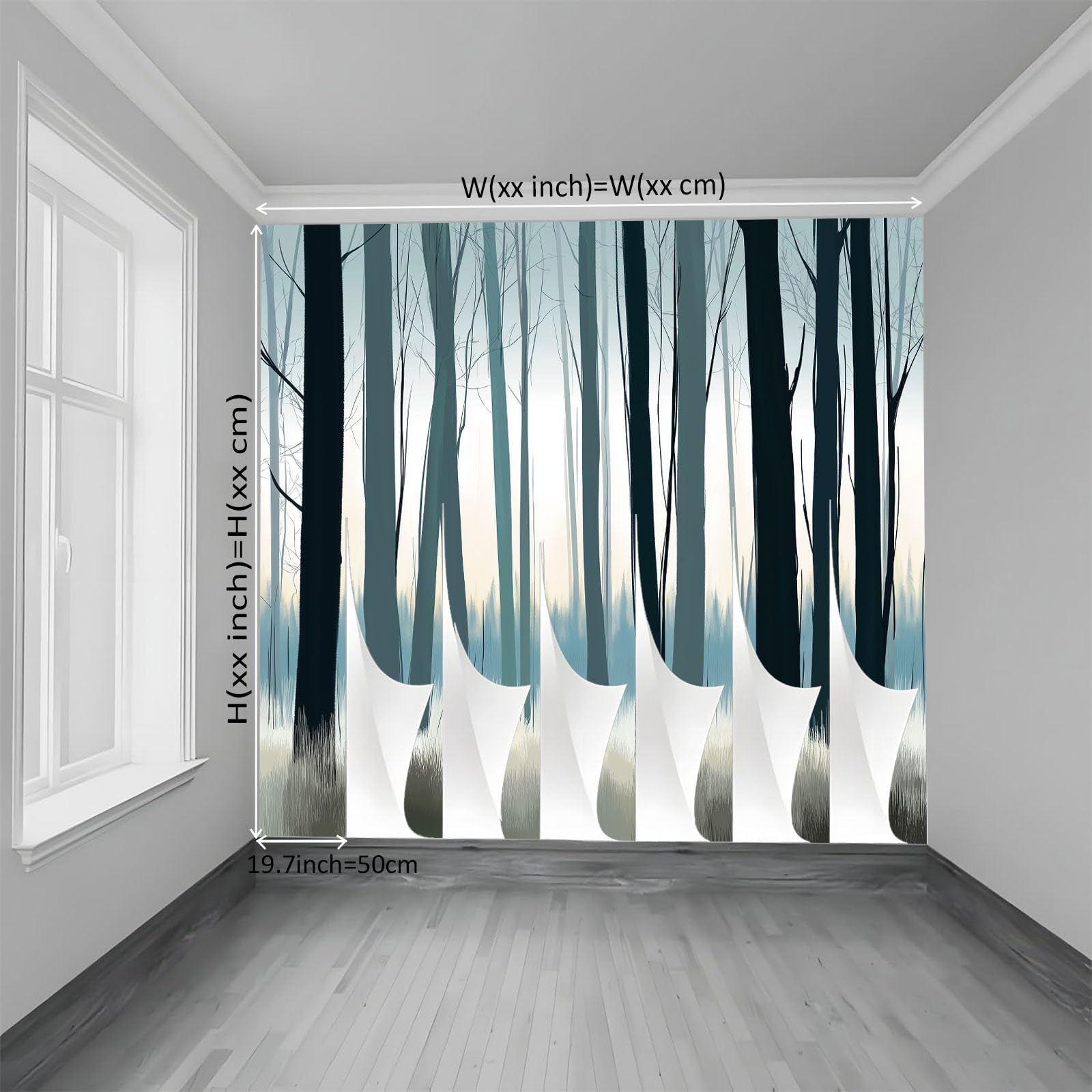 Obraz cyfrowy, tapeta z włókniny, brzozowy las, 400 x 280 cm, fototapeta do sypialni, biała fototapeta, plakat, pokrycie ścian, do pokoju dziecięcego, domu, restauracji, salonu, przedpokoju