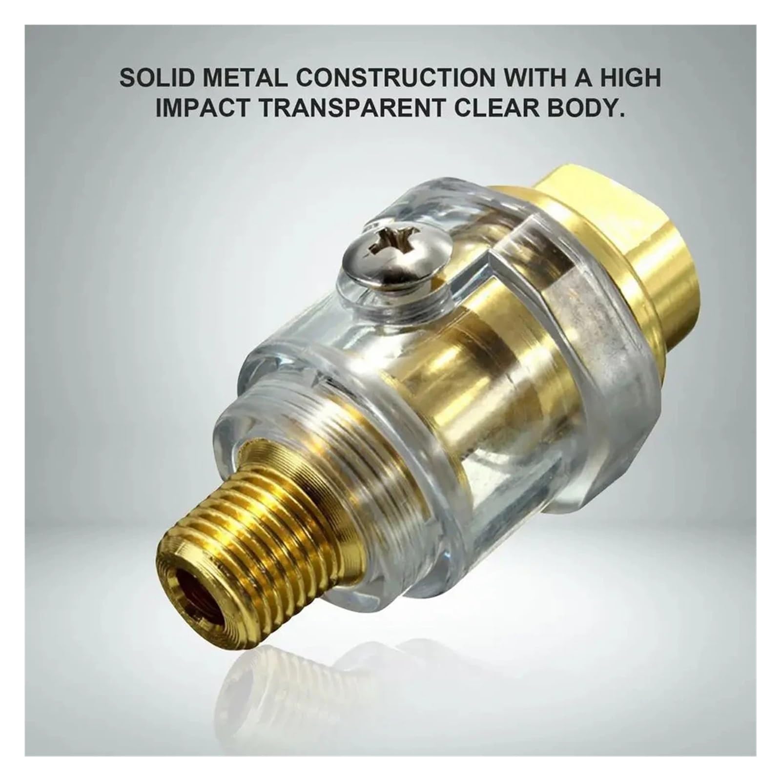 Automatischer Mini-Inline-Öler For die Reparatur von Pneumatikwerkzeugen und Luftkompressorrohren. 1/4"NPT Mini-Inline-Öler(4 pack)