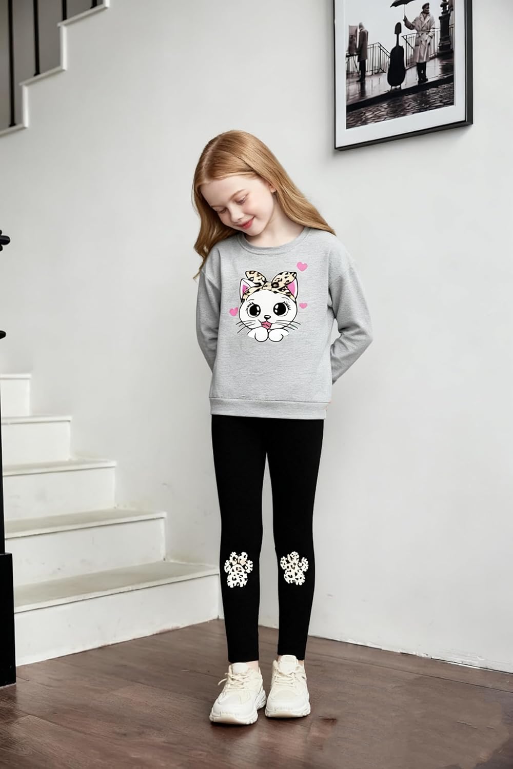 Girls Clothes Sweatshirt Casual Outfit for Girl Leggings 2 Piece Fall Pants Set - Image 2