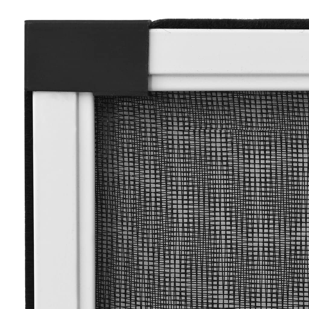 Teleskop-Fliegengitter für Fenster Weiß (100-193) x75 cm, Insektenschutz mit Aluminiumrahmen und Fiberglasnetz, verstellbares Fliegengitter-Fenster für Rollladen