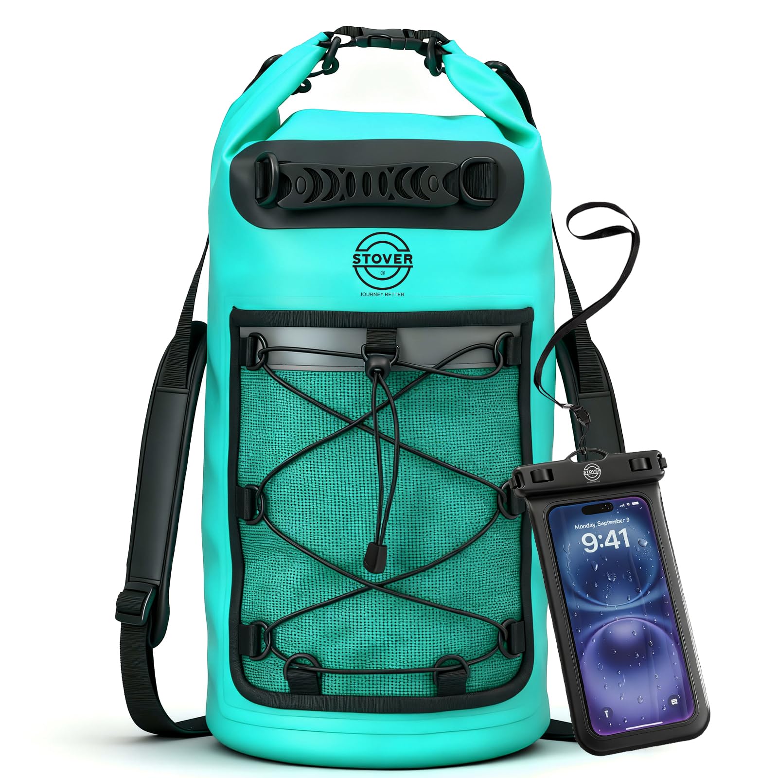 STOVER 5/10/25/30/40L Waterproof Dry Backpack & Phone Case- Large Floating Dry Bag for Kayaking, Travel, Hiking, Fishing, Camping, Motorcycles & Beach
