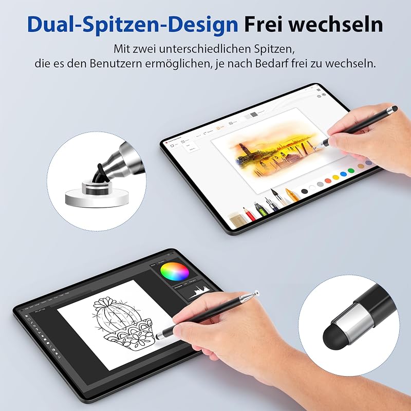Zcitek Univerzális Tablet Toll Kettős Hegyel - Mágneses, Töltés Nélkül, iOS Android