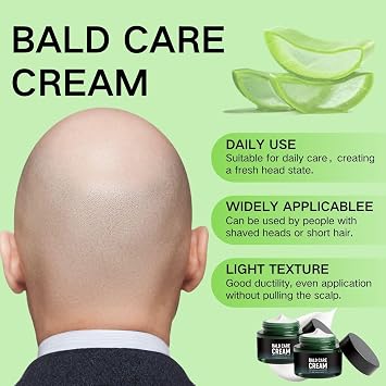 2PCS Mattifying Bald Head Cream, Bald Head Moisturiser for Men