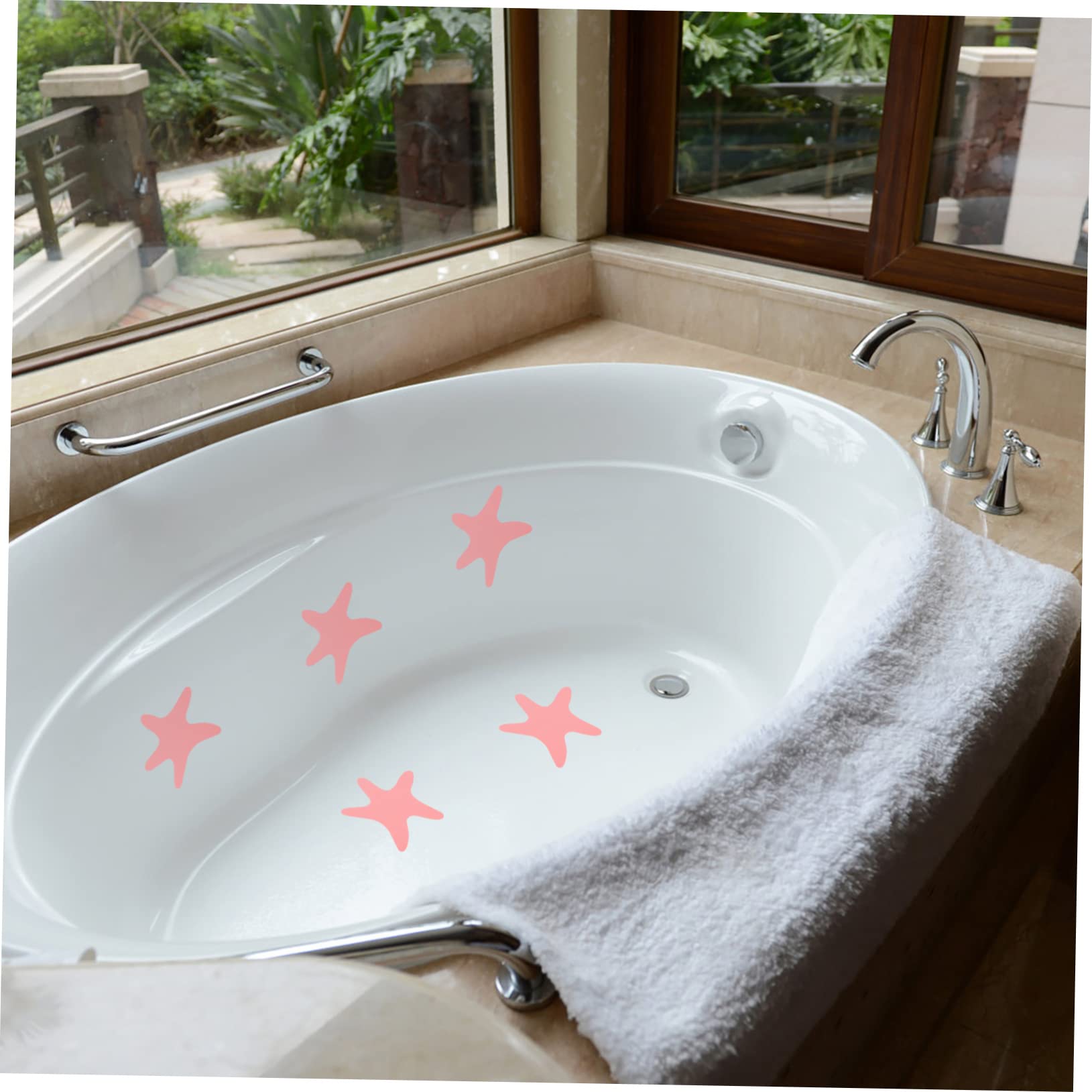 IMIKEYA 72piezas Pegatinas Antideslizantes para Bañera Decoraciones De Seguridad para Autoadhesivas y Resistentes Al Agua para Baños y Duchas Diseño De Estrellas De Mar