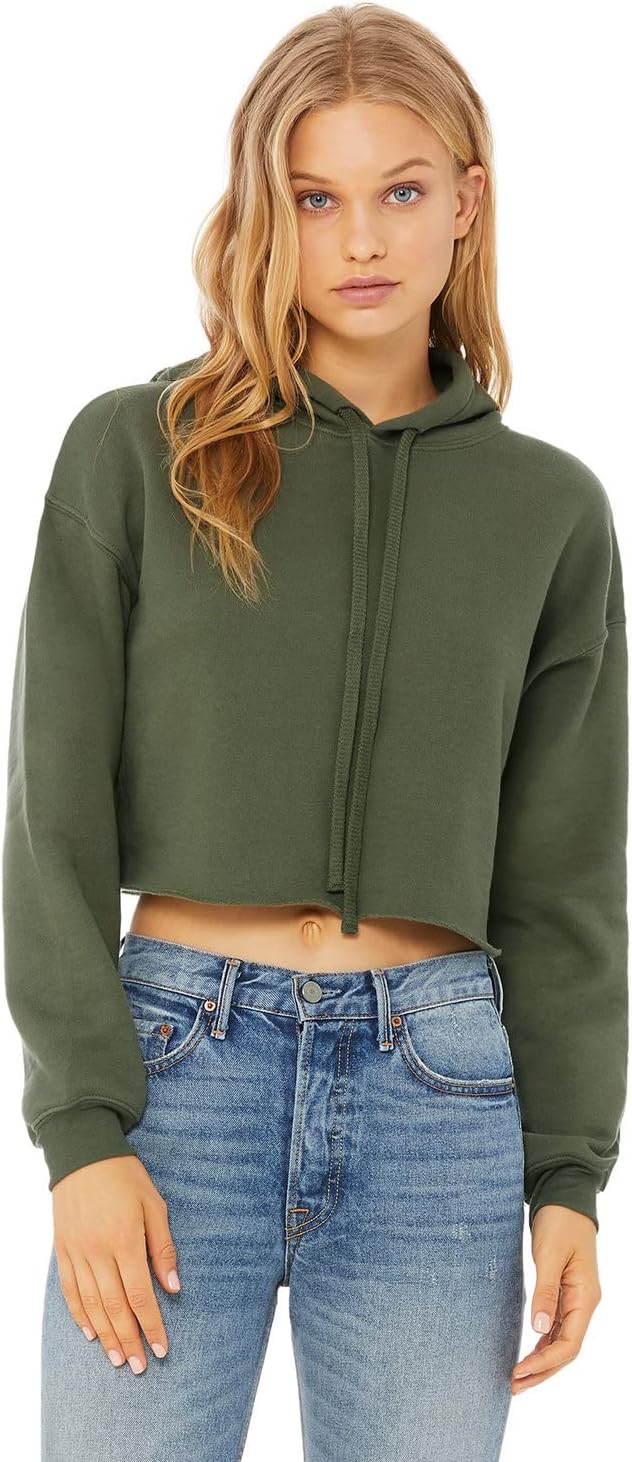Bella Canvas B7502 Ladies Cropped Fleece Hoodie