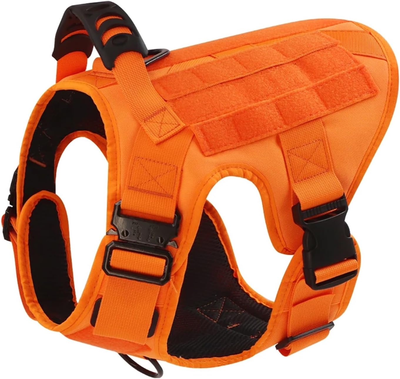 Universal Tactical Dog Harness Leash Adjustable Training Vest Large Dogs(White,Medium)