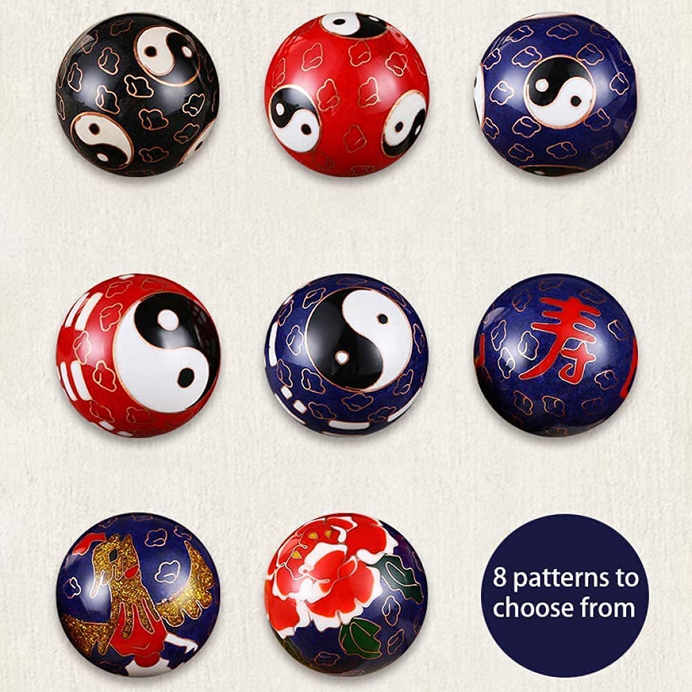 Palle Antistress per Adulti, Palle Baoding Palle Antistress per Adulti Palle Cinesi per Esercizi Feng Shui Massaggio Palla per Esercizi Palla da Meditazione per H Palle c
