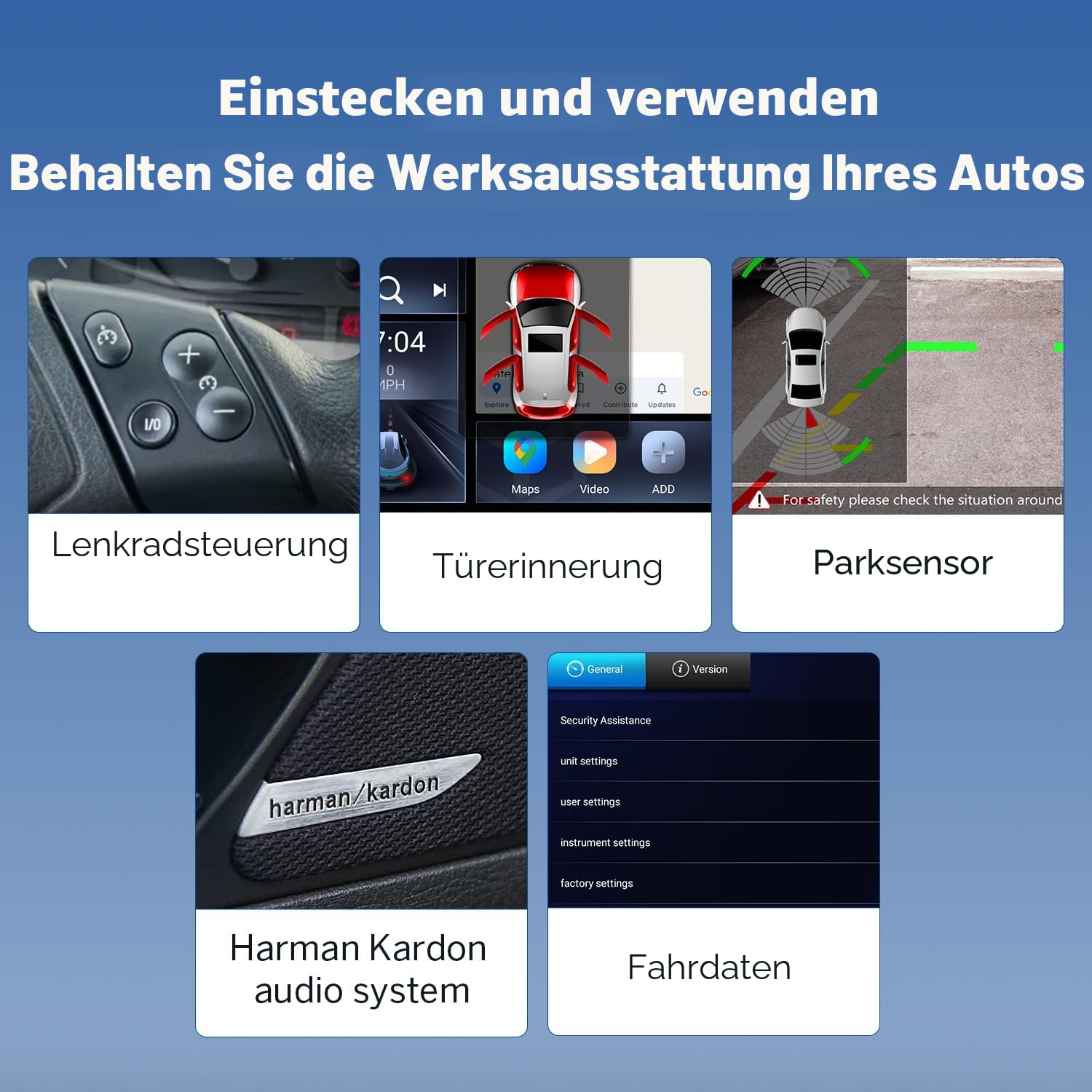 Eonon Autoradio kompatibel mit BMW E46 1998-2006, Android 14 CarPlay, Android Auto, MirrorLink, 3+32 GB GPS, Bluetooth, USB-RCA-Ausgang, unterstützt Rückfahrkamera Online-Update E46X7