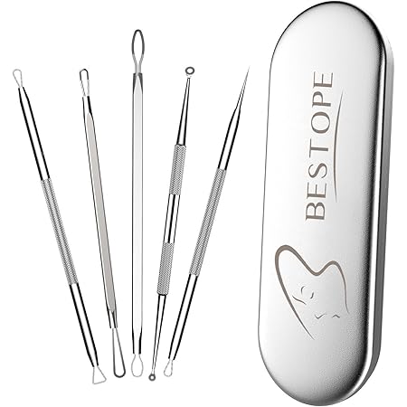Blackhead Remover Pimple Popper Tool Kit Comedone Acne Blackhead Extractor Tool for Nose, Blemish Whitehead Extraction Kit,Stainless Steel