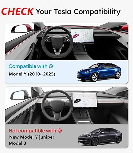 Miniatura 6 de Jawjut Solapas de barro, compatibles con Tesla Model Y, accesorios de protección contra salpicaduras, no requiere perforación, color negro