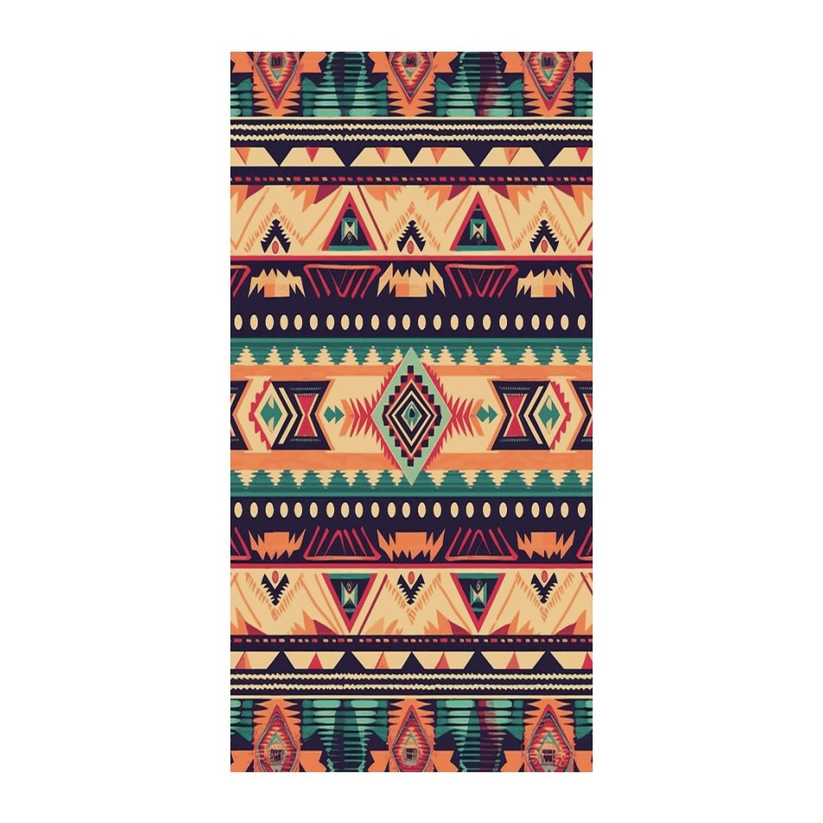 Adfgyerh Style Southwestern Pattern Curtains，Polyester Blackout Extra Wide，Door Curtain， 35.4X 70.9 Inch For Temporary Room Dividers Bedroom Living Room，Room Darkening Curtains ，For Doorway Privacy For Wall