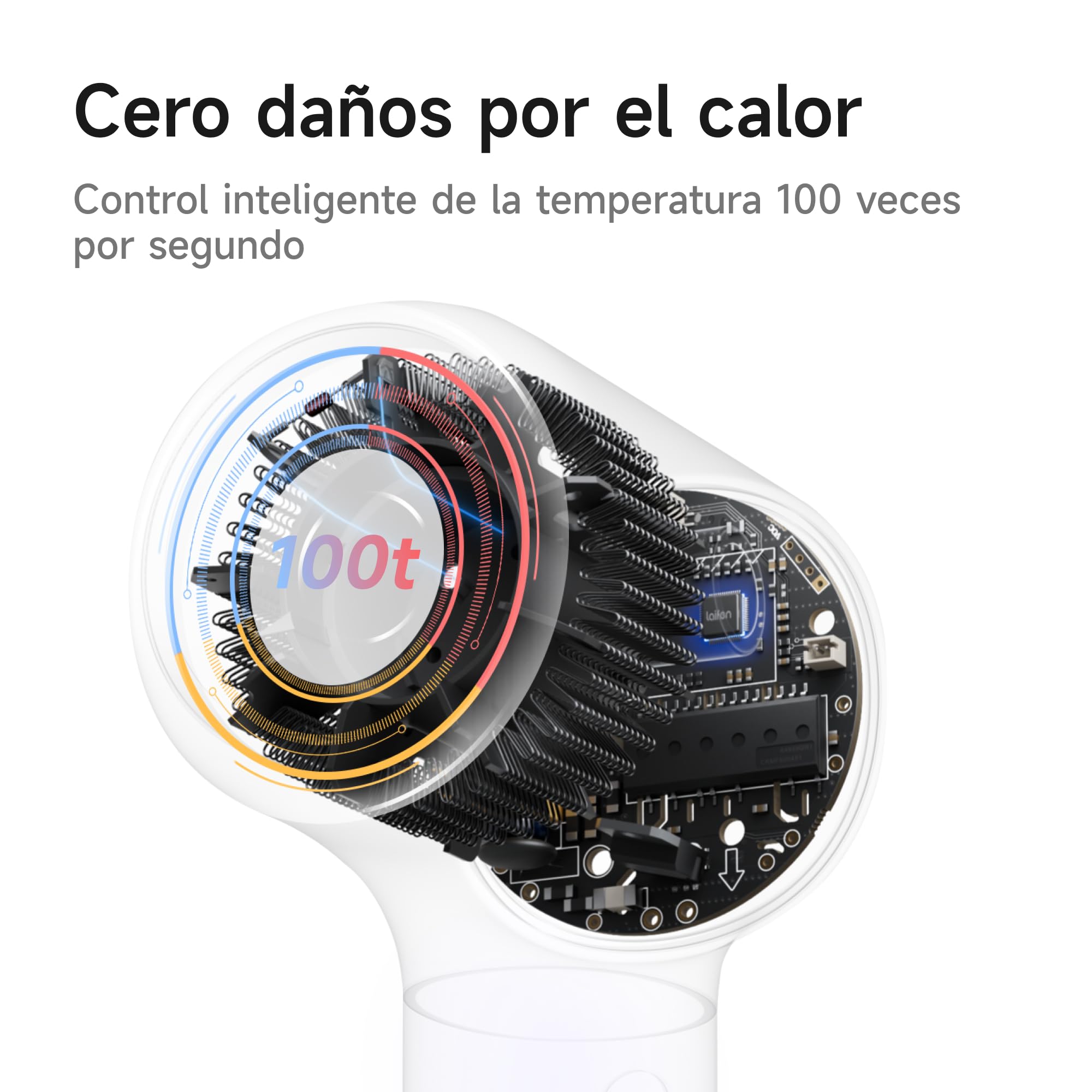 Laifen Neo Special Secador, 200M Iones Negativos, 2 Boq. Magnéticas, Negro | 110.000 rpm, 200M Iones Negativos, Secado Rápido 3min, 59 dB, Modo Cuidado 58℃, Control Temp. 100×/seg