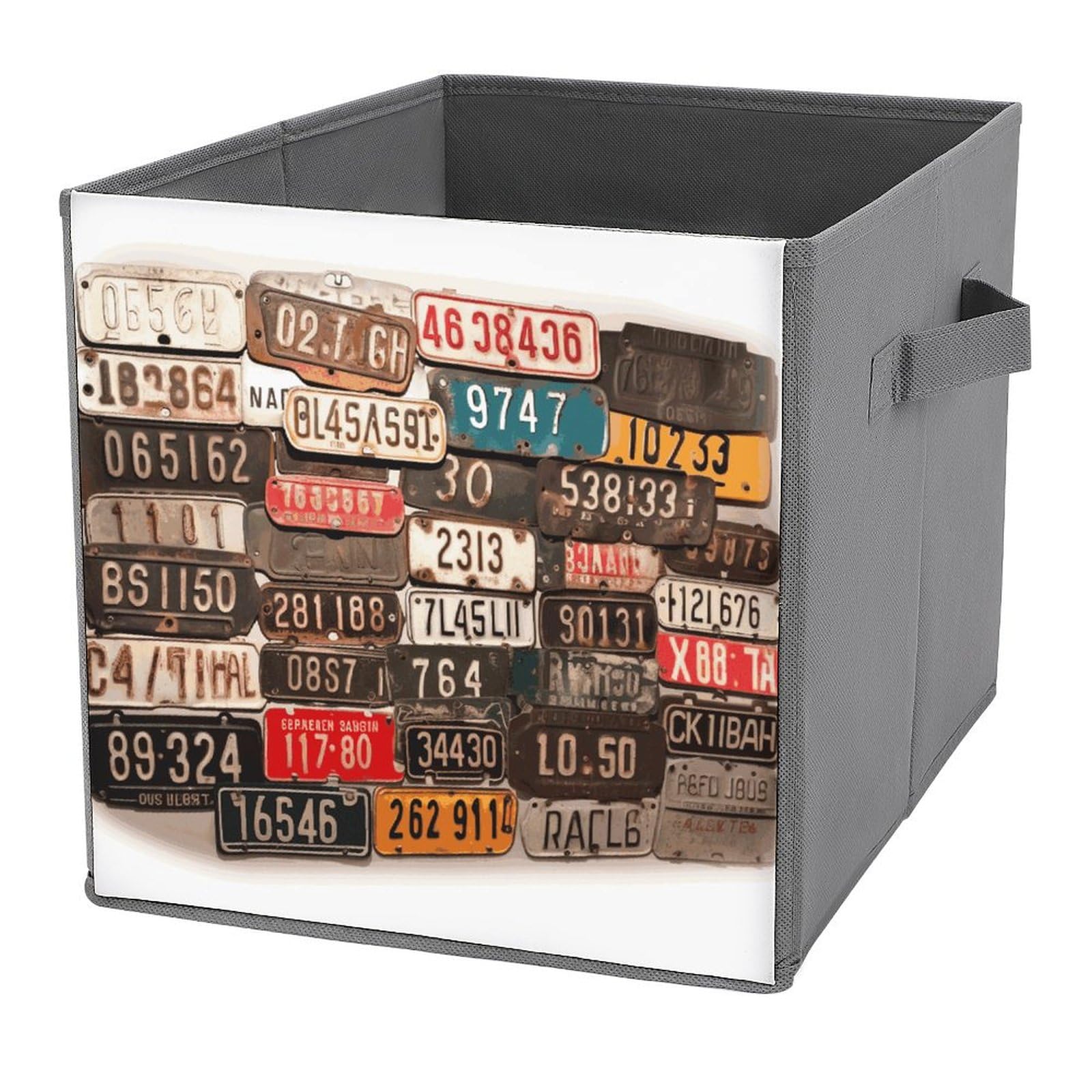 Panier de rangement plaque d immatriculation bac a linge en tissu
