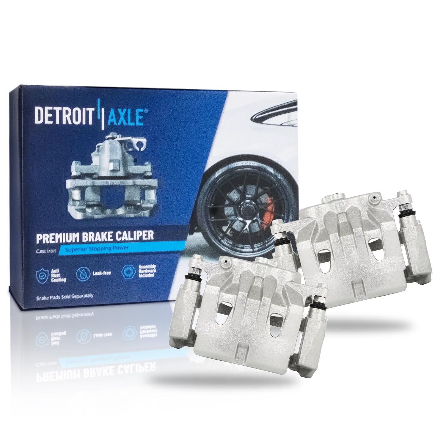 Detroit Axle - Front 2pc Brake Calipers for 2010-2015 Lexus RX350