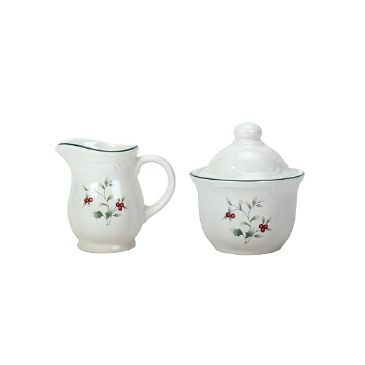 Pfaltzgraff 10902000 Winterberry Suiker en Creamer Servies Set, Steengoed, Diverse