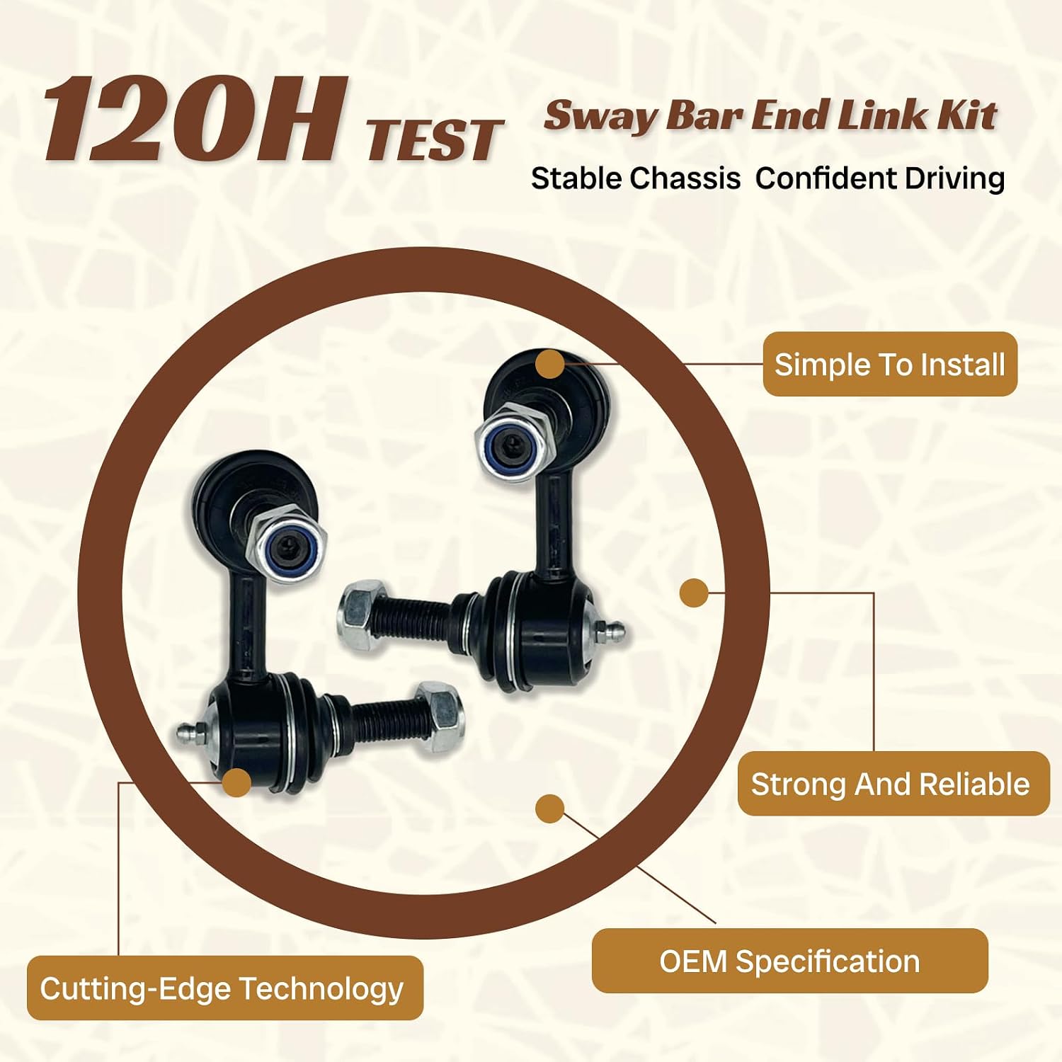 K750210 K750209 2PCS Front Stabilizer Sway Bar End Links Fit for Infiniti 2008-2012 EX35, 2013 EX37, 2011 12 G25, 2007 08 G35, 2009-13 G37, 11-12 M37/M56, 2014-2022 Q50 Q40 Q60 Q70 Q70L QX50