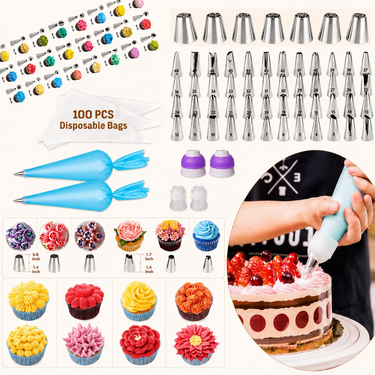 567 PCS Cake Decorating Kit - Baking Tools for Beginners -4