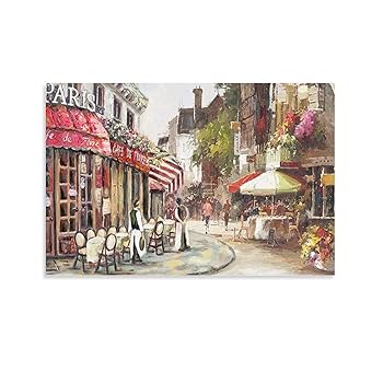 絵画　ヨーロッパの風景　フランスでの購入品 楽天市場】油彩画 F6号 広瀬和之 「パリの街角」 真筆 額入り