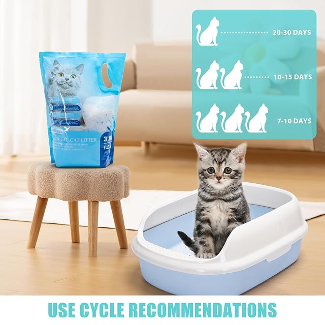 Foto 7 de 7 de Nobleza - Arena para Gatos de sílice Camada para Gatitos de Gel de Diamante 3.8L Absorbente， Cómodo…