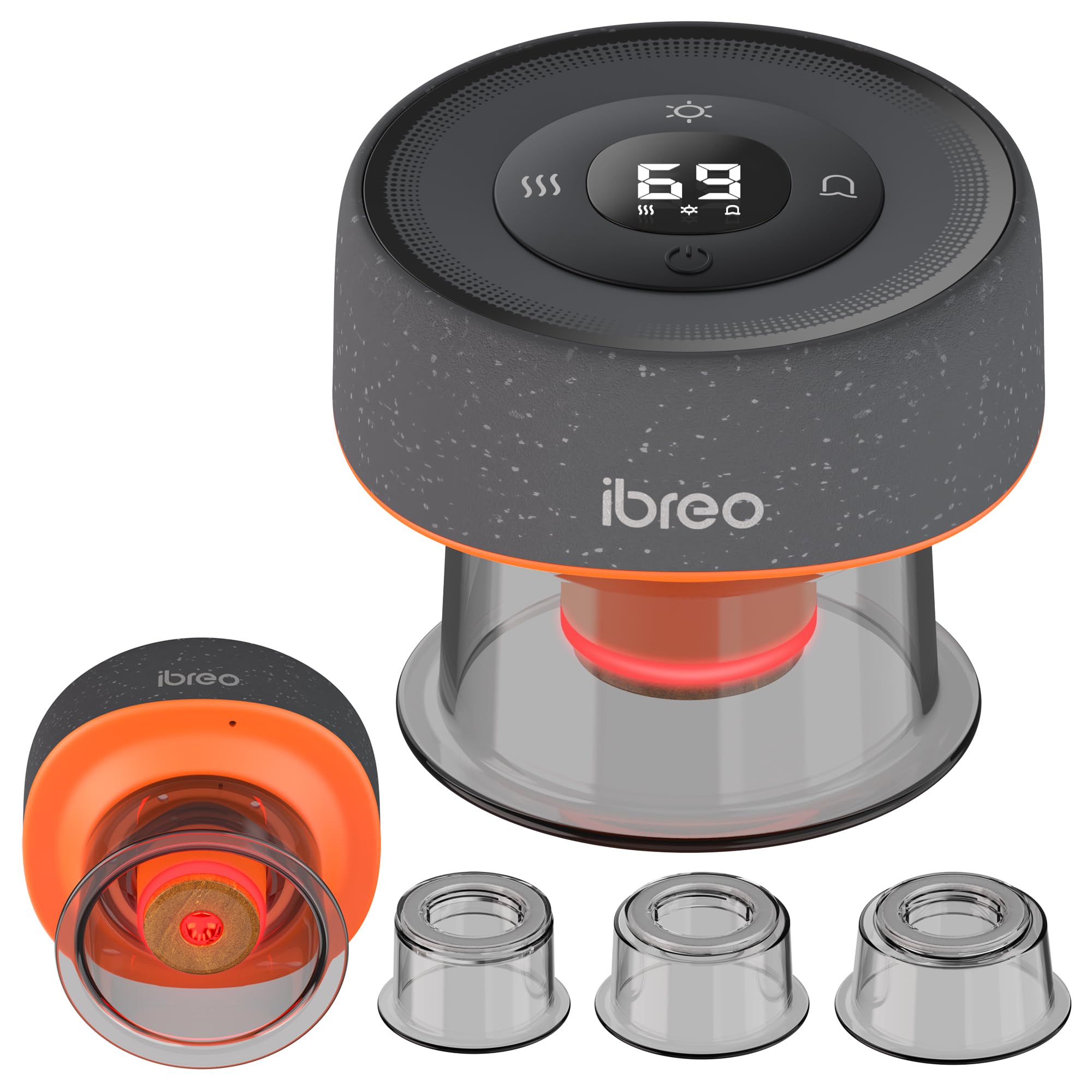 Pulse Pro Smart Schröpftherapie-Massagegerät mit Wärme, Rotlichttherapie, dynamische Saugkraft, Druckentlastung mit einem Knopf zur Schmerzlinderung, Muskelkater, Durchblutung und straffere Haut