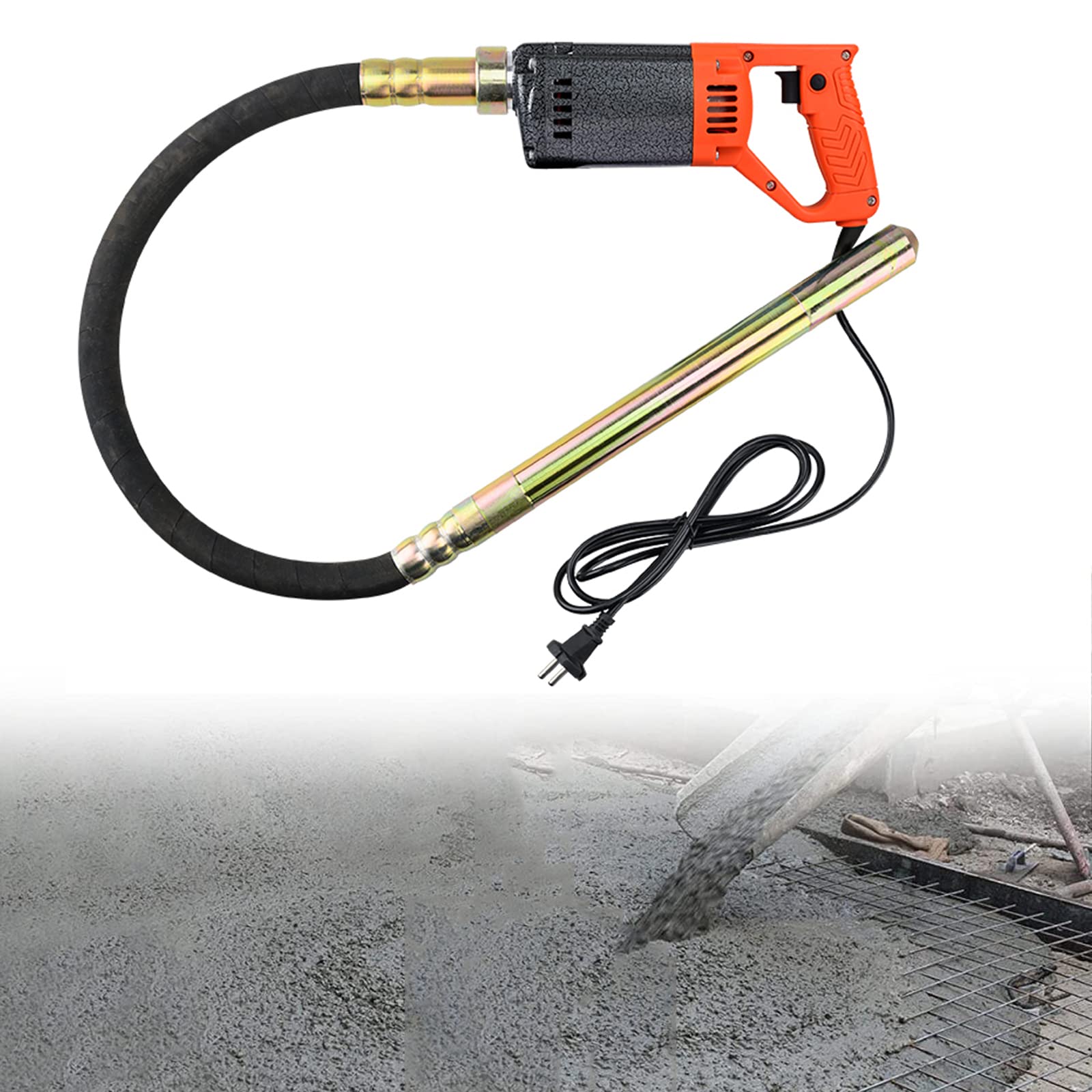 Tisonnier à béton électrique portatif 1250W avec tuyau flexible de 1,5 m