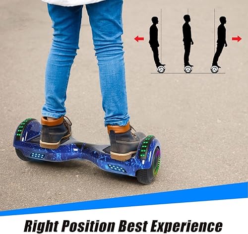 Miniatura 60 de Hoverboard - Hoverboard de 6.5 pulgadas con Bluetooth y luces LED intermitentes, Hover Board para niños y adolescentes