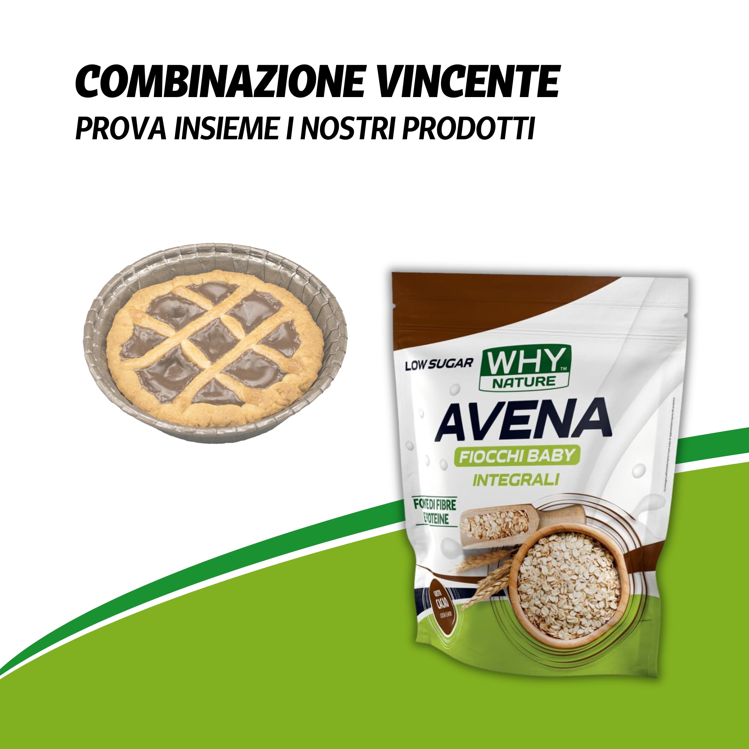 WHY NATURE Crostatina Proteica - Snack Proteici - Gusto Cioccolato e Nocciola - 35 gr