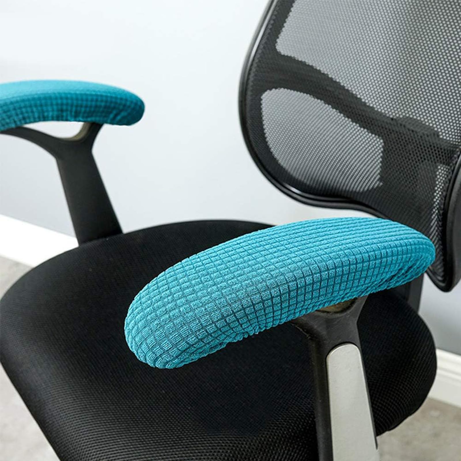 XIEHUZA 2 Pair Office Chair Armrest Covers, Office Removable Arm Rest Covering, Elastic Chair Armrest Pads - Image 2