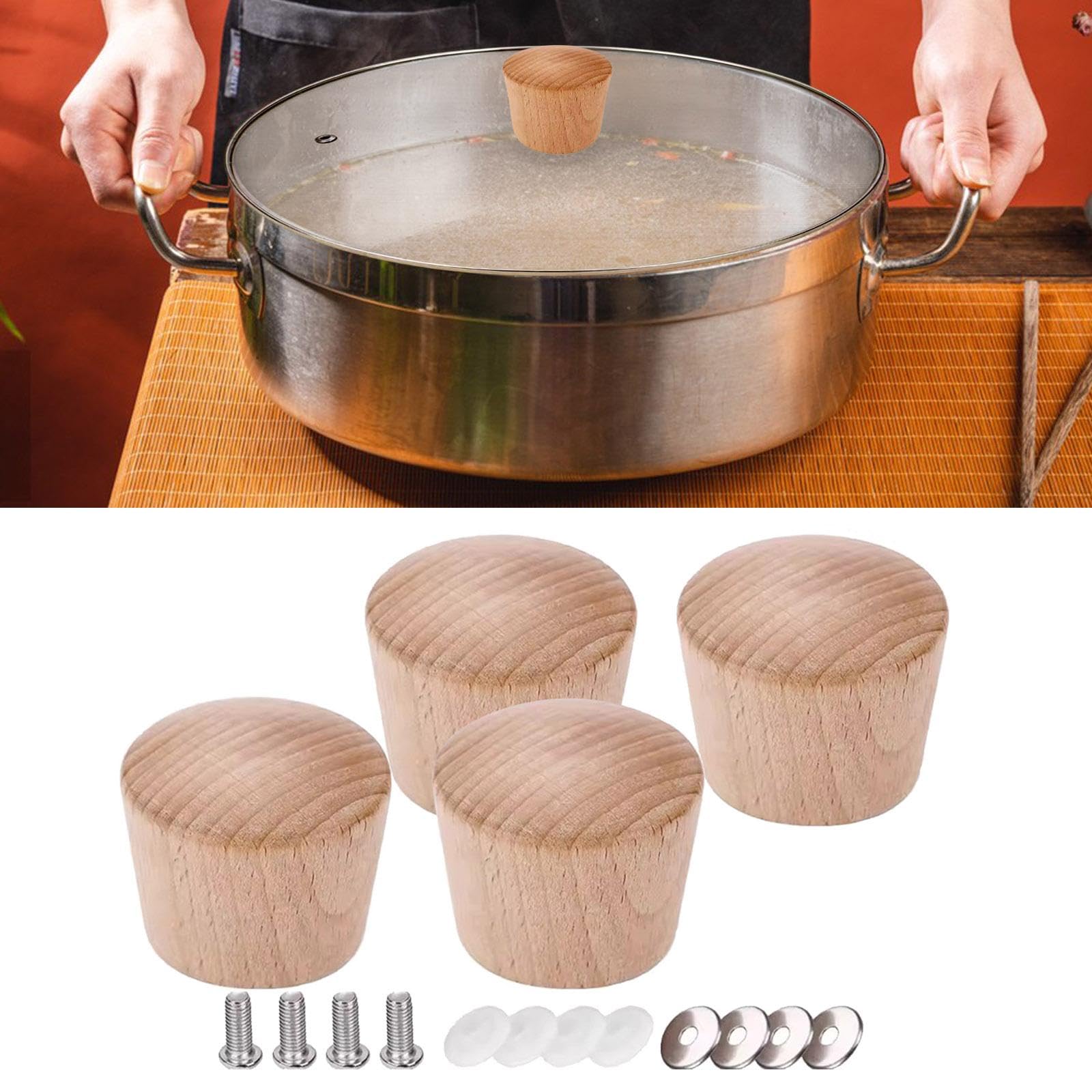 5PZ POMELLO UNIVERSALE PER COPERCHIO PENTOLA PADELLA TEGAME MANICO CUCINA 6MM